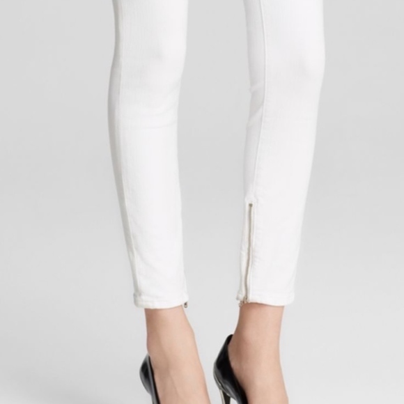 J Brand Hanna Cropped Zip White Jeans - Picture 2 of 8